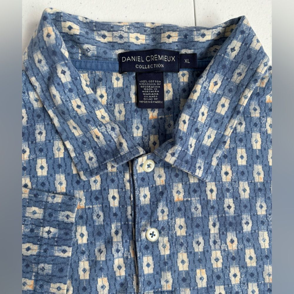Daniel Cremieux Collection‎ Men's XL Retro Thick 100% Cotton Short Sleeve Polo